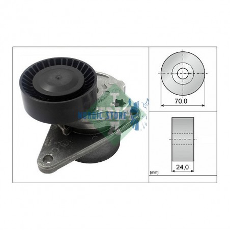 Volvo alkatrészek, INA 534010310 hosszbordás szíj feszítő.