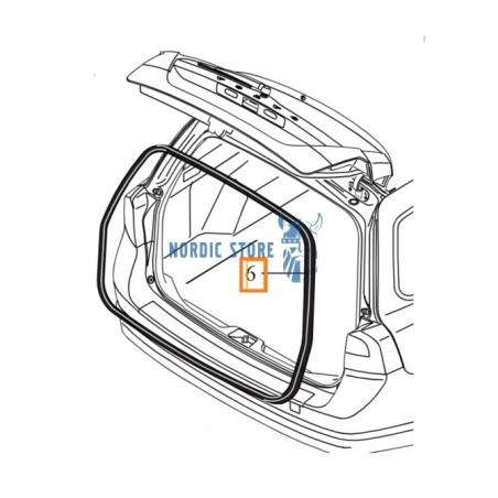 Volvo gyári alkatrészek, Volvo 31402823 csomagtérajtó kéder gumi