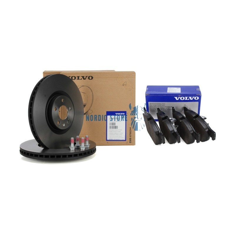 Volvo gyári alkatrészek, Volvo első fék szett 32373124 fékbetét és 31471752 első féktárcsa Volvo S90