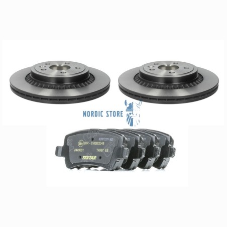 Volvo XC60 hátsó fék, Textar 302 mm hátsó fékbetét és féktárcsa csomag