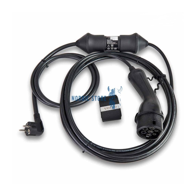 Volvo gyári alkatrészek, Volvo 32257799 hálózati töltőkábel 7 méteres, TYPE 2 csatlakozóval.
