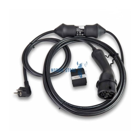 Volvo gyári alkatrészek, Volvo 32257799 hálózati töltőkábel 7 méteres, TYPE 2 csatlakozóval.