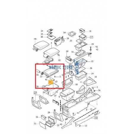 Volvo gyári alkatrészek, Volvo 3409851 könyökló takaró fedél