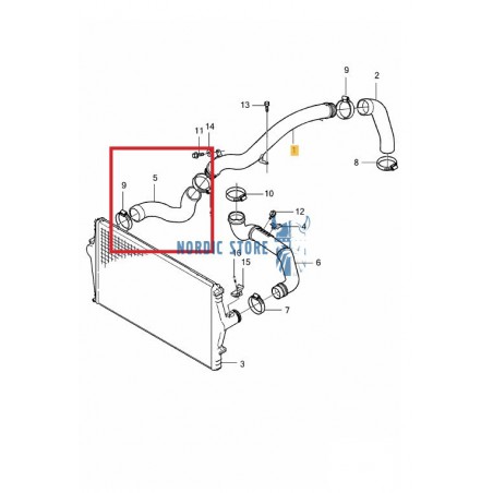 Volvo gyári alkatrészek, Volvo 30639345 intercooler levegőcső