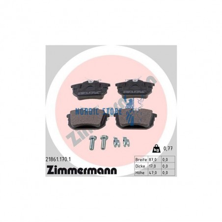Volvo alkatrészek,Zimmermann 21861.170.1 hátsó fékbetét készlet Volvo S40/V40